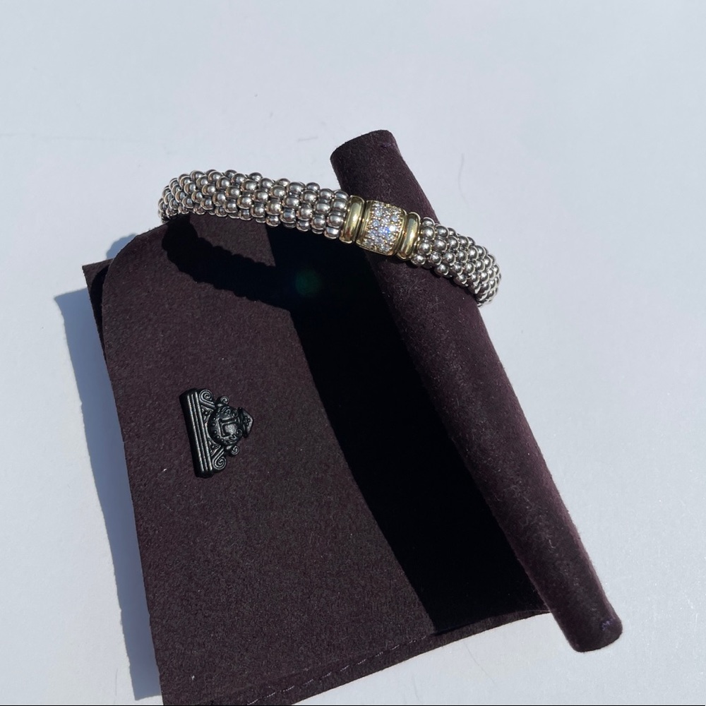 Lagos Caviar Diamond & Gold Bracelet